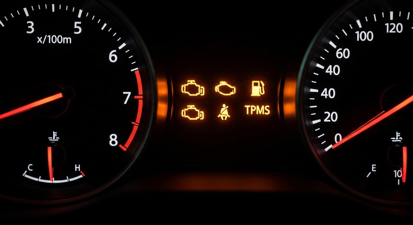 자동차 경고등 종류 주황색