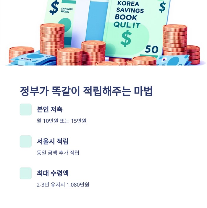 희망두배 청년통장 신청방법 자격 서류 기간 요약 이미지
