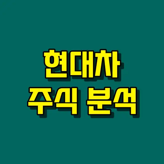 현대차 주식 분석