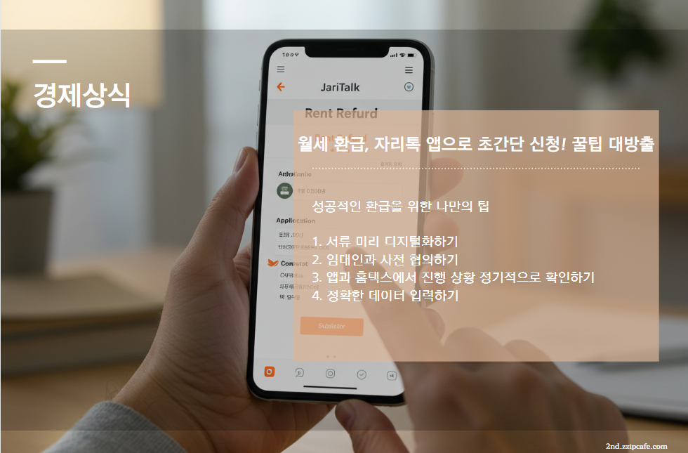 2025년 월세 환급, 자리톡 앱으로 초간단 신청! 꿀팁 대방출