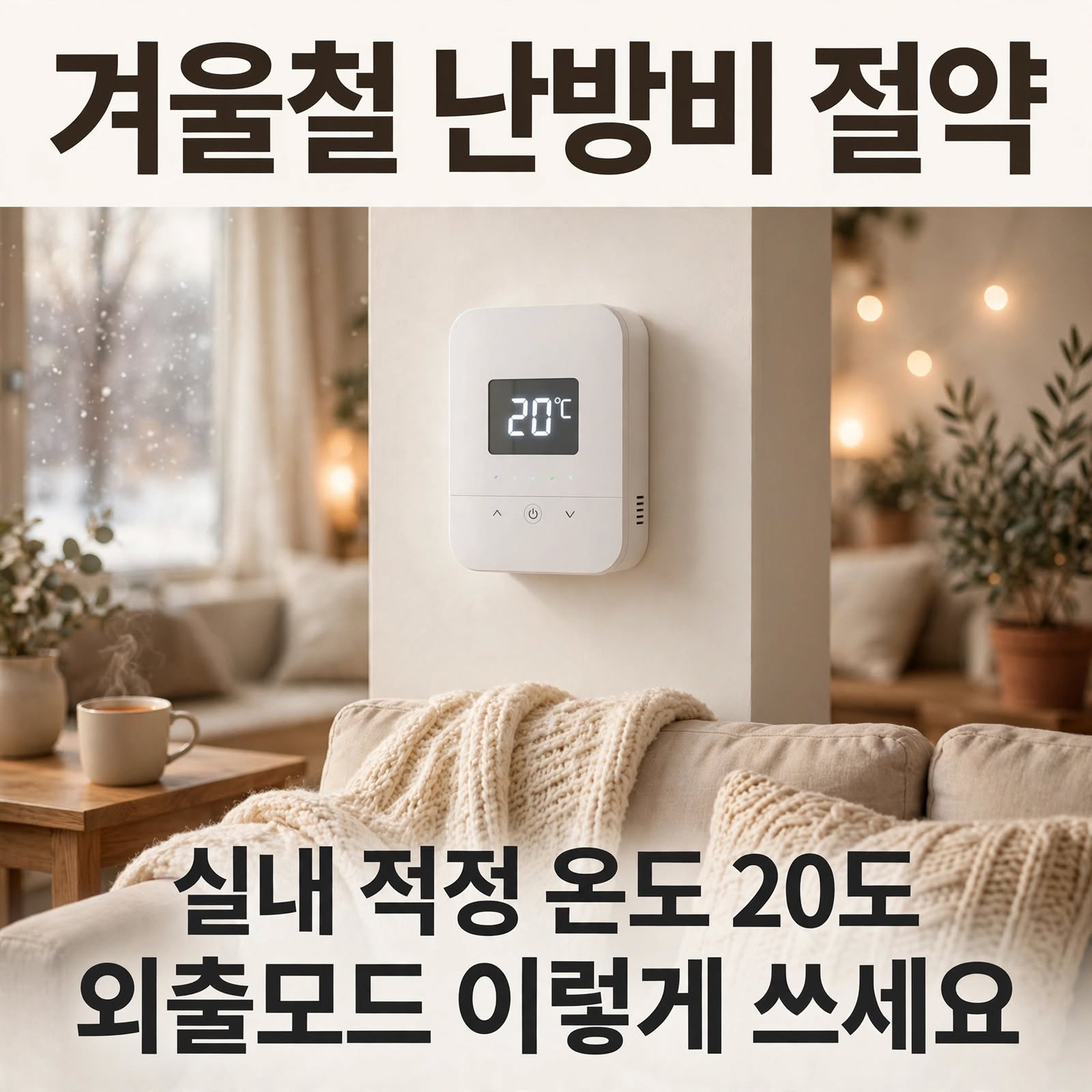 겨울철 보일러 난방비 절약 및 적정 온도 설정 방법