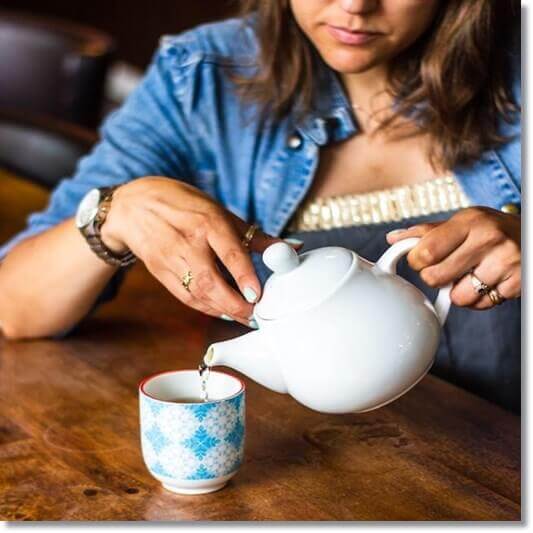 프로안토시아니딘 많은 음식과 섭취량, 차 마시는 여성