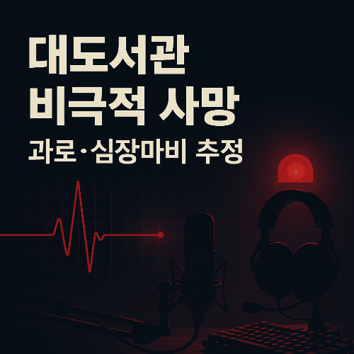 대도서관 사망 원인, 과로사&middot;심장마비&middot;수면부족 추정