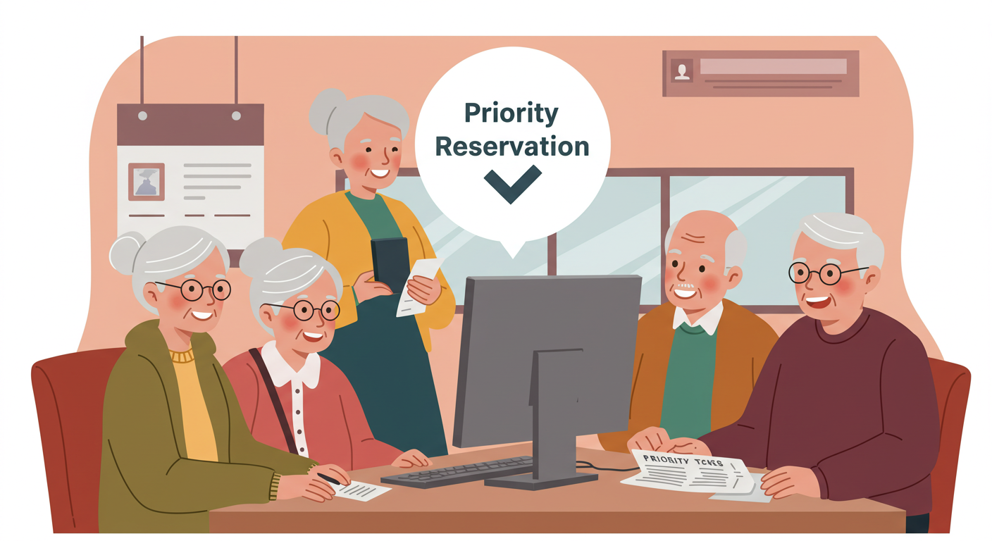 우선 예약 대상자 예매 장면
