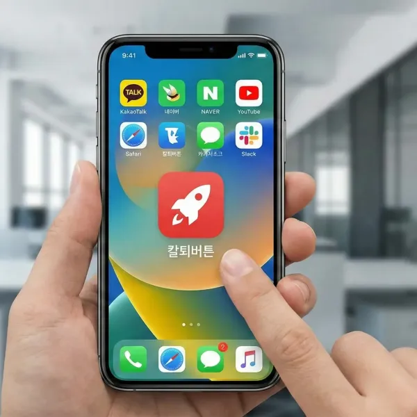 홈 화면에 '칼퇴 버튼' 만들기