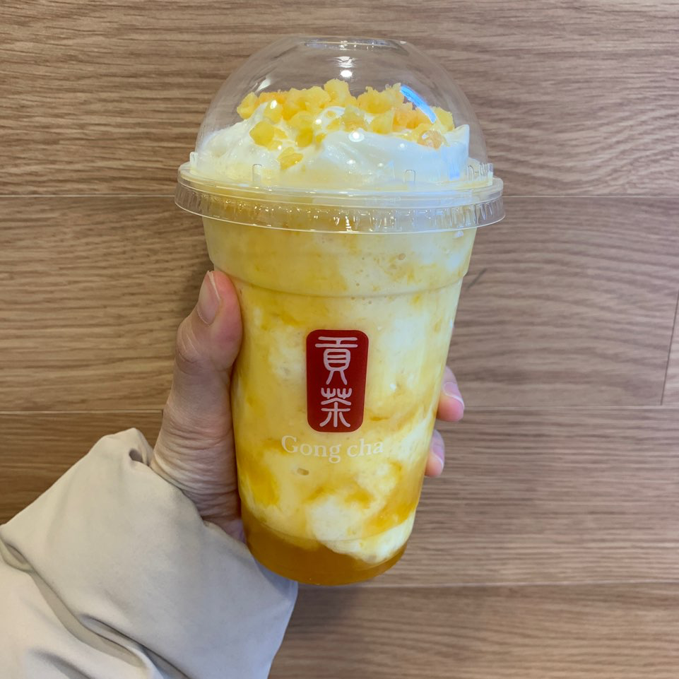 공차 그릭요거트 망고 밀크티 크러쉬