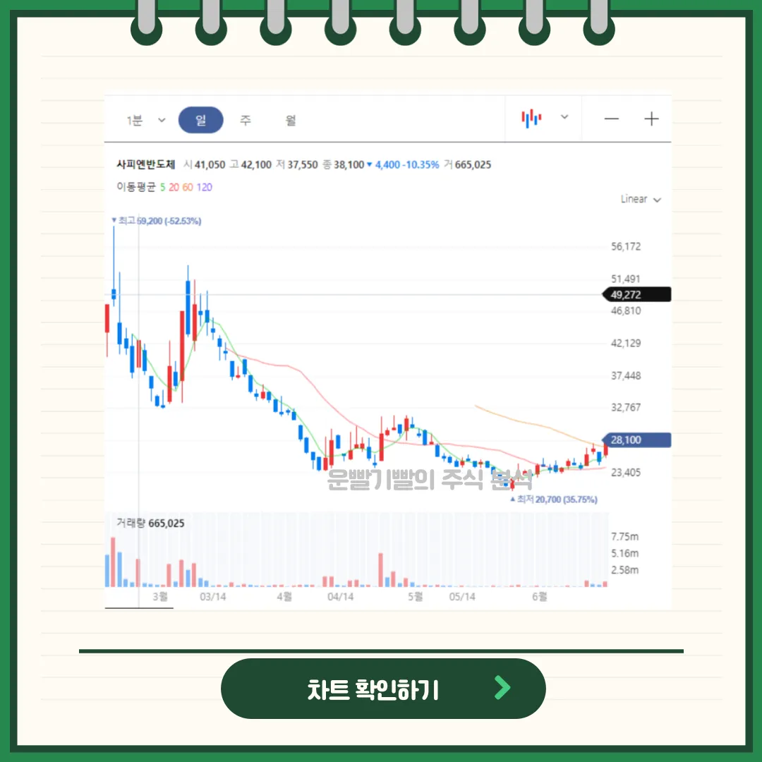 사피엔반도체 차트분석