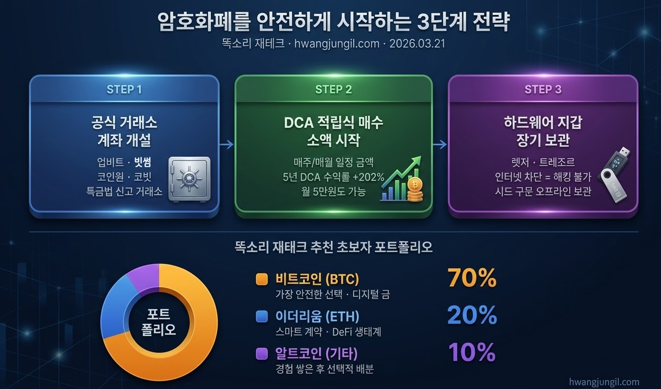 암호화폐를 안전하게 시작하는 3단계 전략