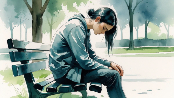 인정받지 못한 좌절과 외로움이 고요하게 쌓여갑니다에 관한 그림