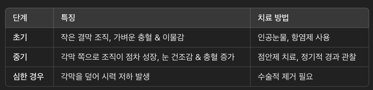 테리기움의 진행 단계