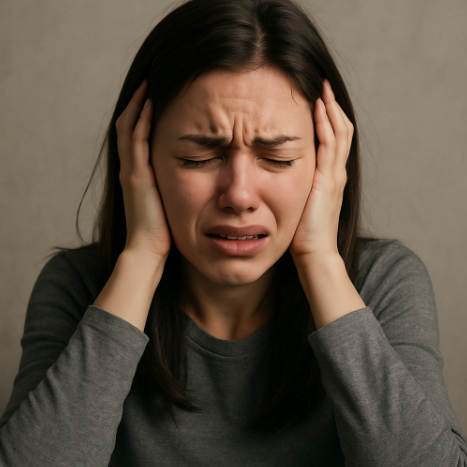 갱년기로 괴로워하는 여성