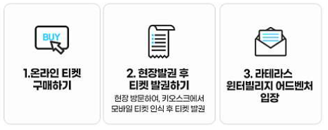 윈터빌리지 티켓 사용법