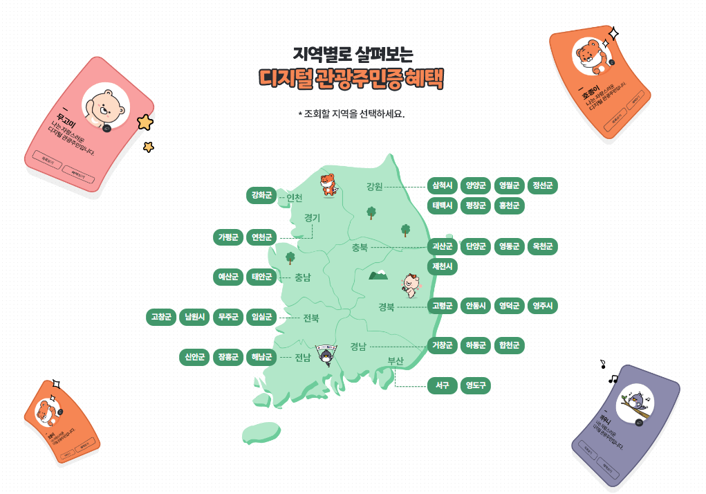 디지털 관광주민증 발급하기,혜택보기