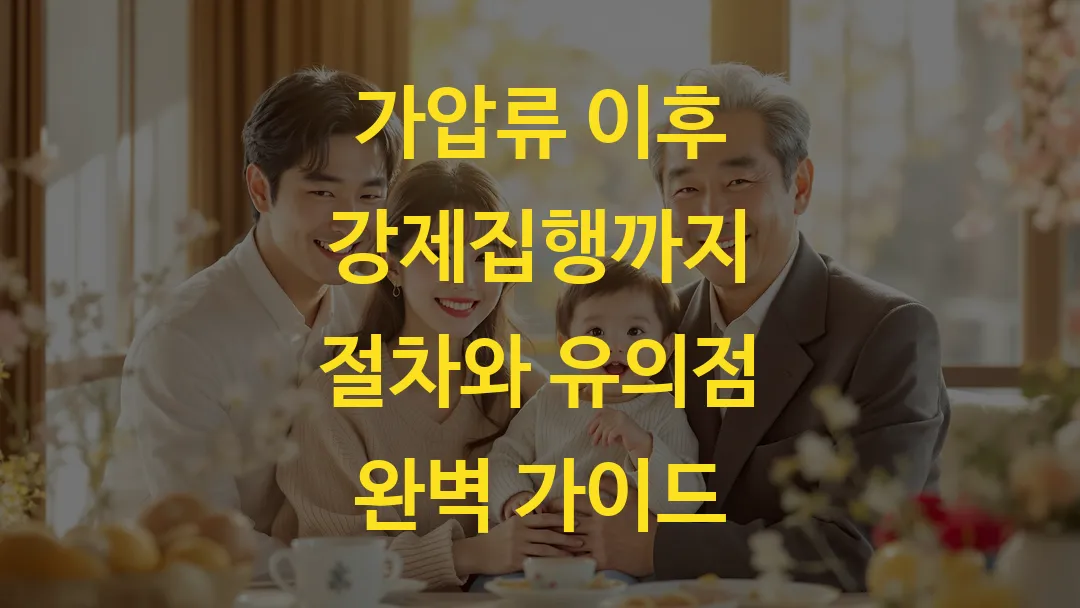 가압류 이후 강제집행까지 절차와 유의점 완벽 가이드