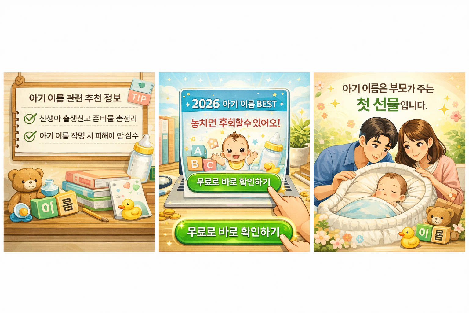 아기 이름 작명 시 피해야 할 실수