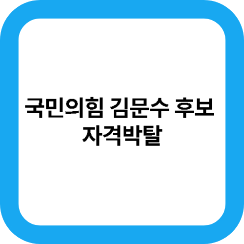 국민의힘 김문수 후보 자격박탈 대표사진