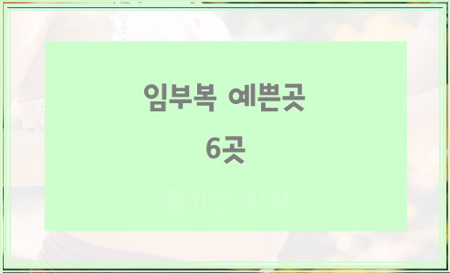 임부복 예쁜곳 6곳 알아볼께요