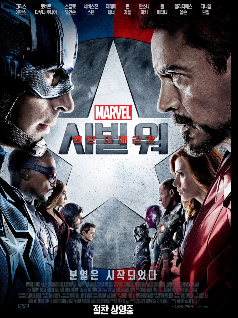 시빌워 영화 포스터, 출처: 네이버 영화