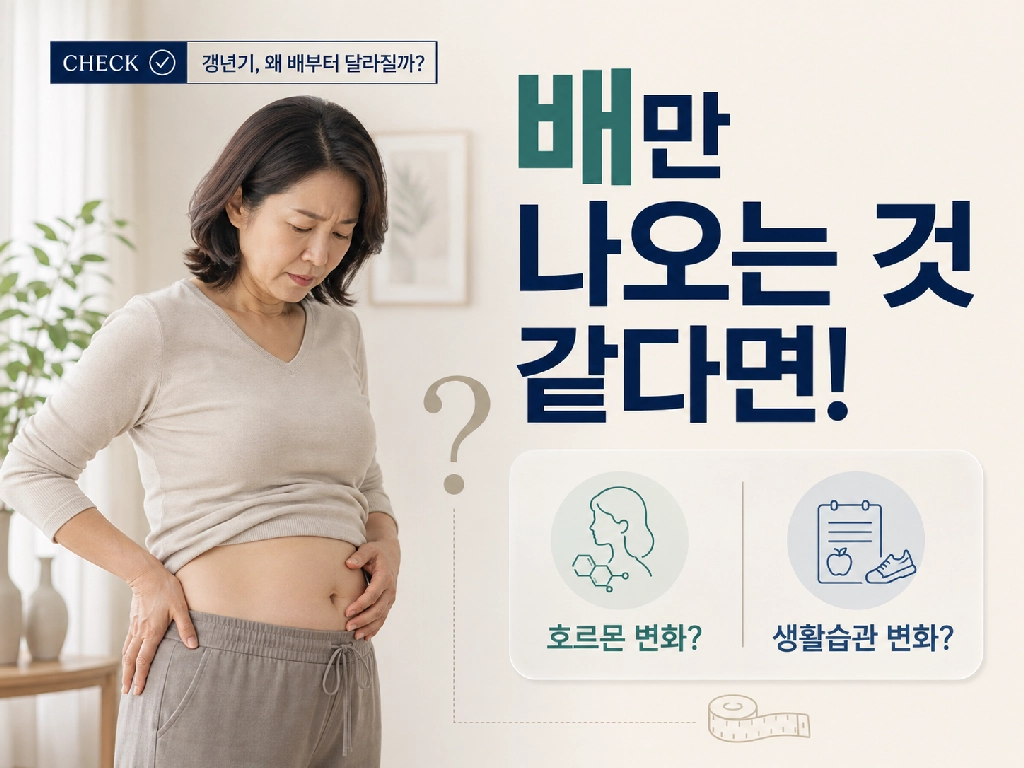 갱년기부터 배만 나오는 것 같다면!