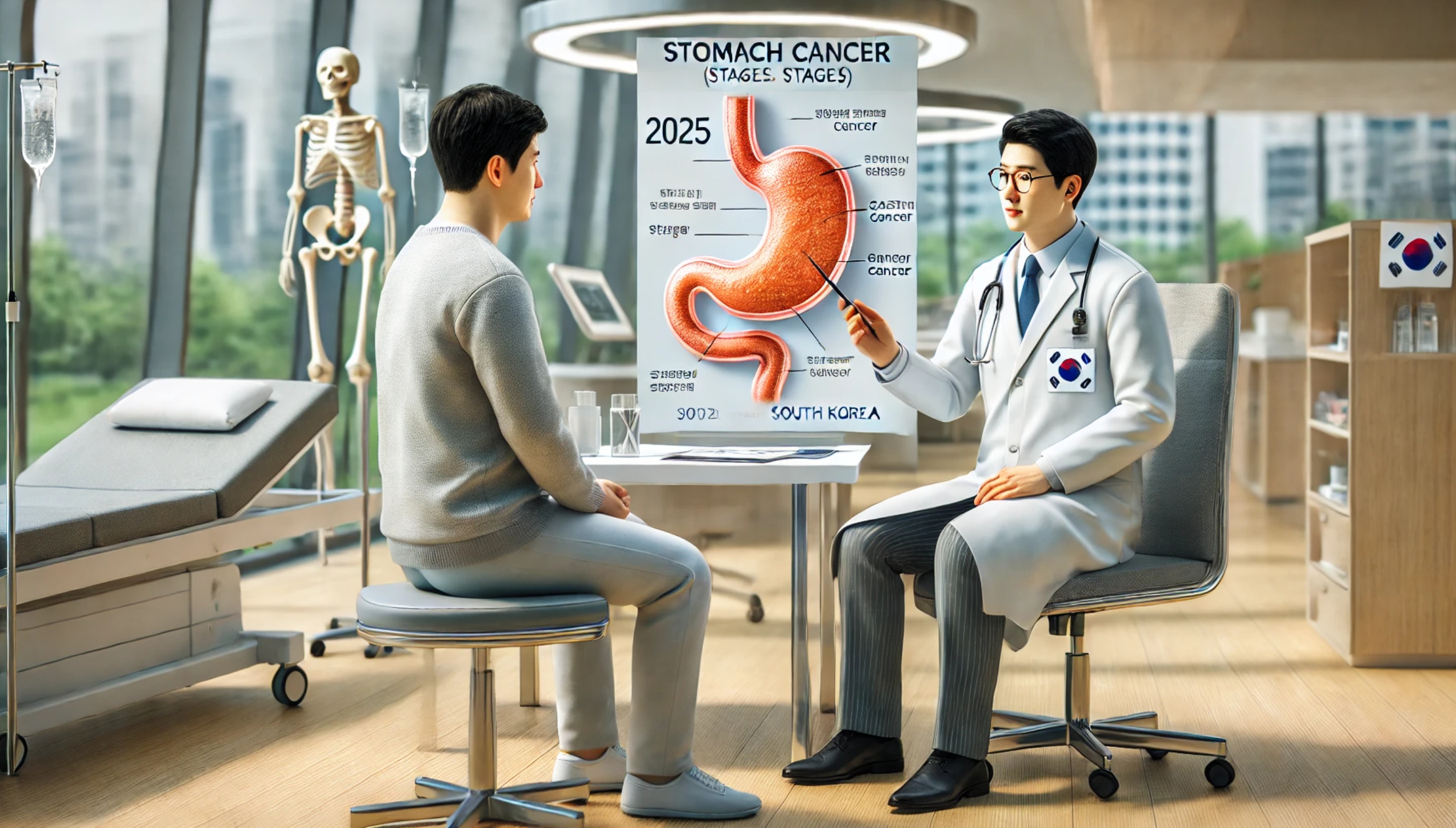 병원에서 위암에 대한 상담모습