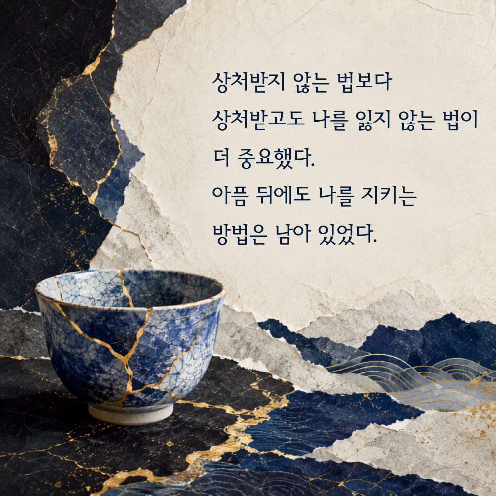 상처받고도 나를 잃지 않는 법이 중요하다는 위로 명언
