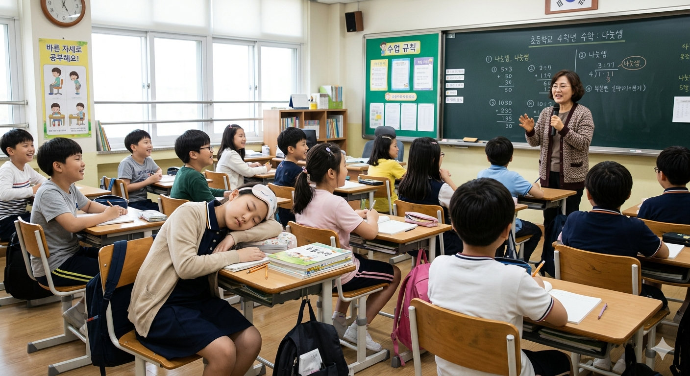 수업시간 교실의 풍경