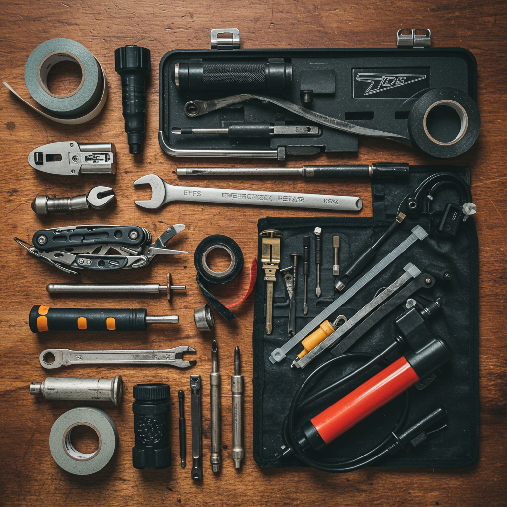 오토바이 타이어 펑크시 필요한 펑크 수리 키트