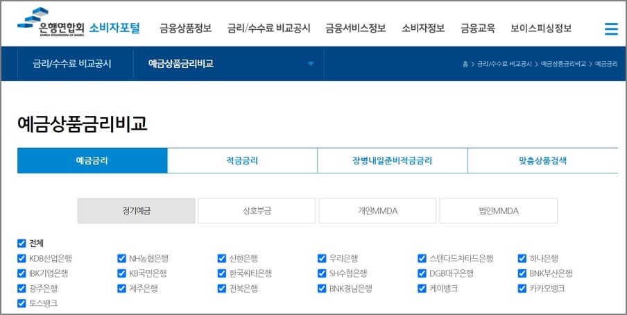 은행연합회 소비자포털