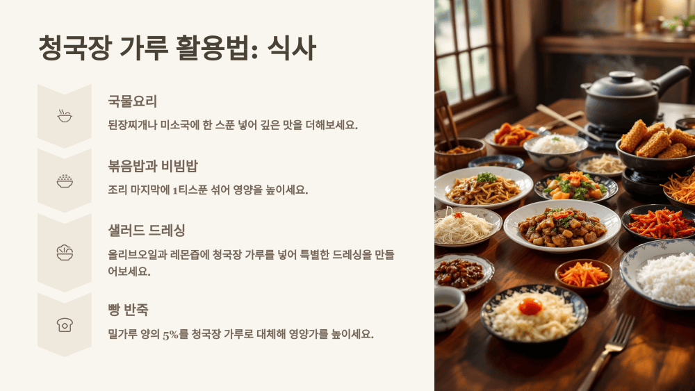 청국장 가루 활용법: 식사