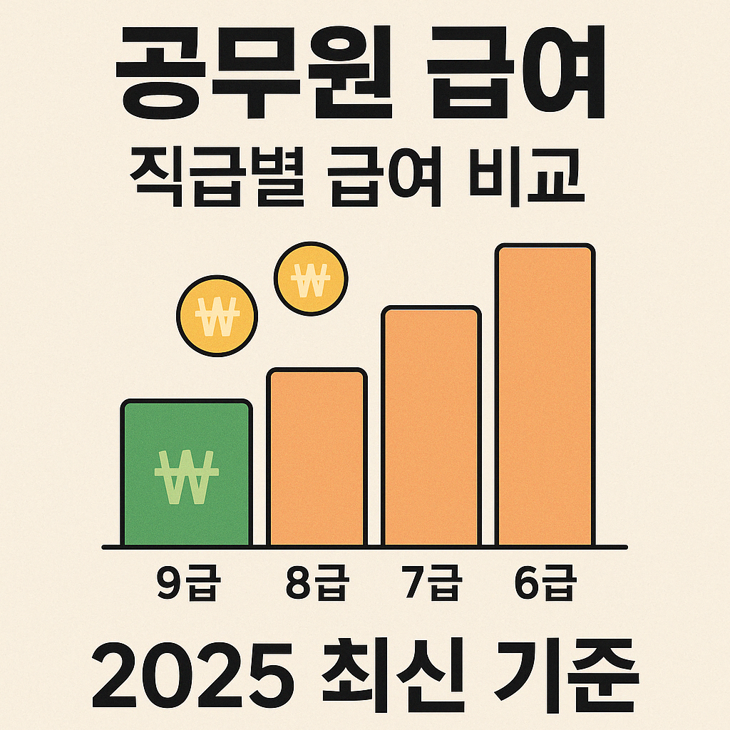 공무원 직급별 급여체계｜9급부터 국회의원까지 비교