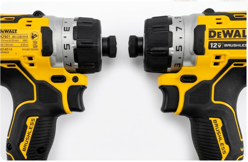 DCF 601모델 국내정발 NZ 비트홀더와 직구 DCF 601모델 MZ 비트홀더 비교사진