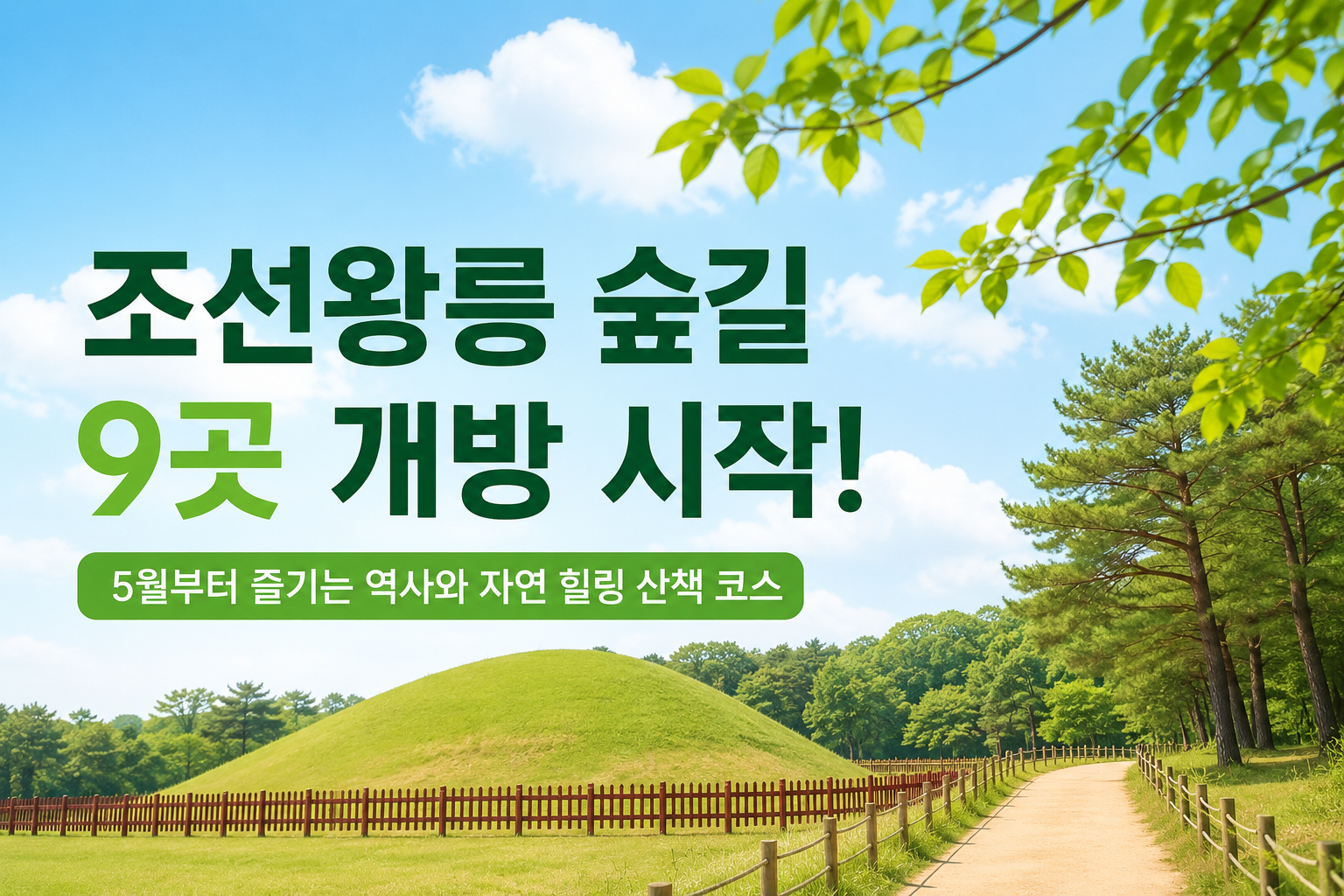 조선왕릉 숲길 9곳 개방 시작 봄 힐링 명소 주목