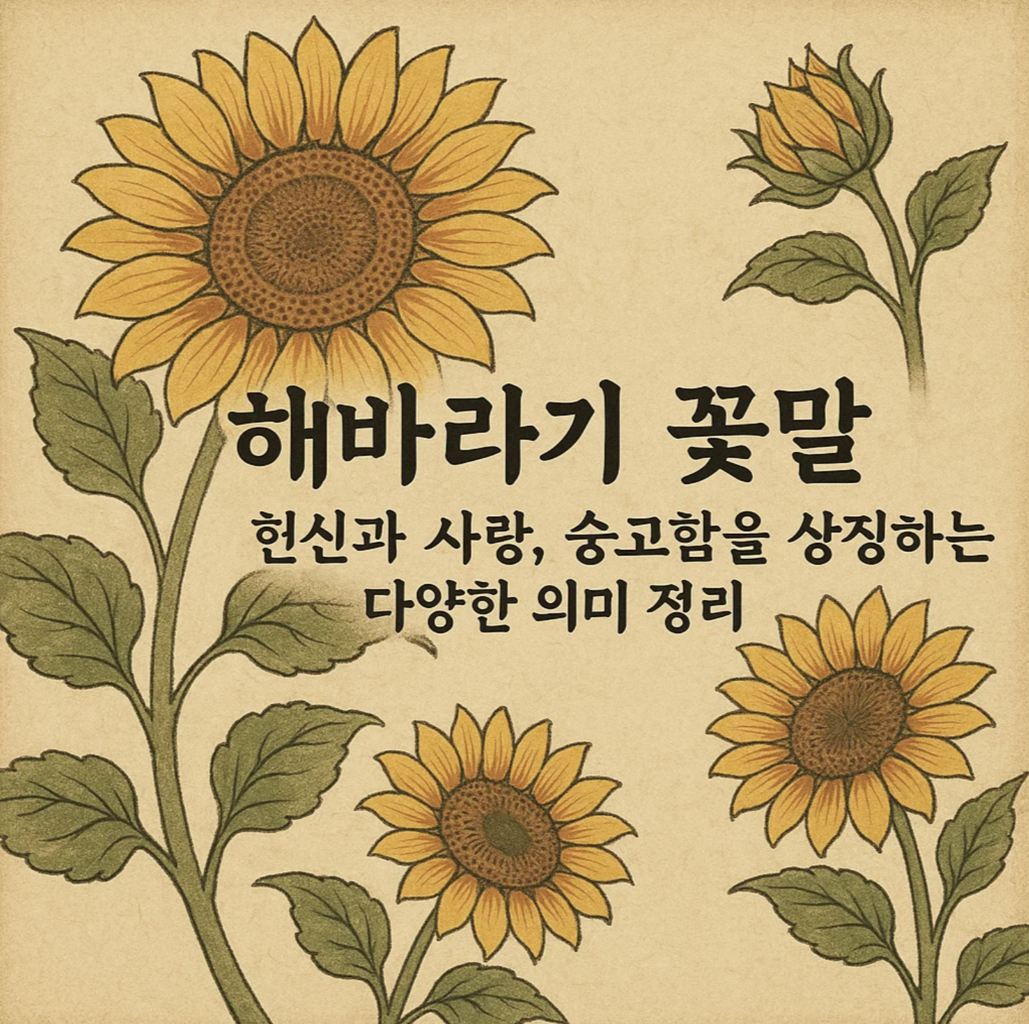 해바라기 꽃말 헌신과 사랑, 숭고함을 상징하는 다양한 의미 정리