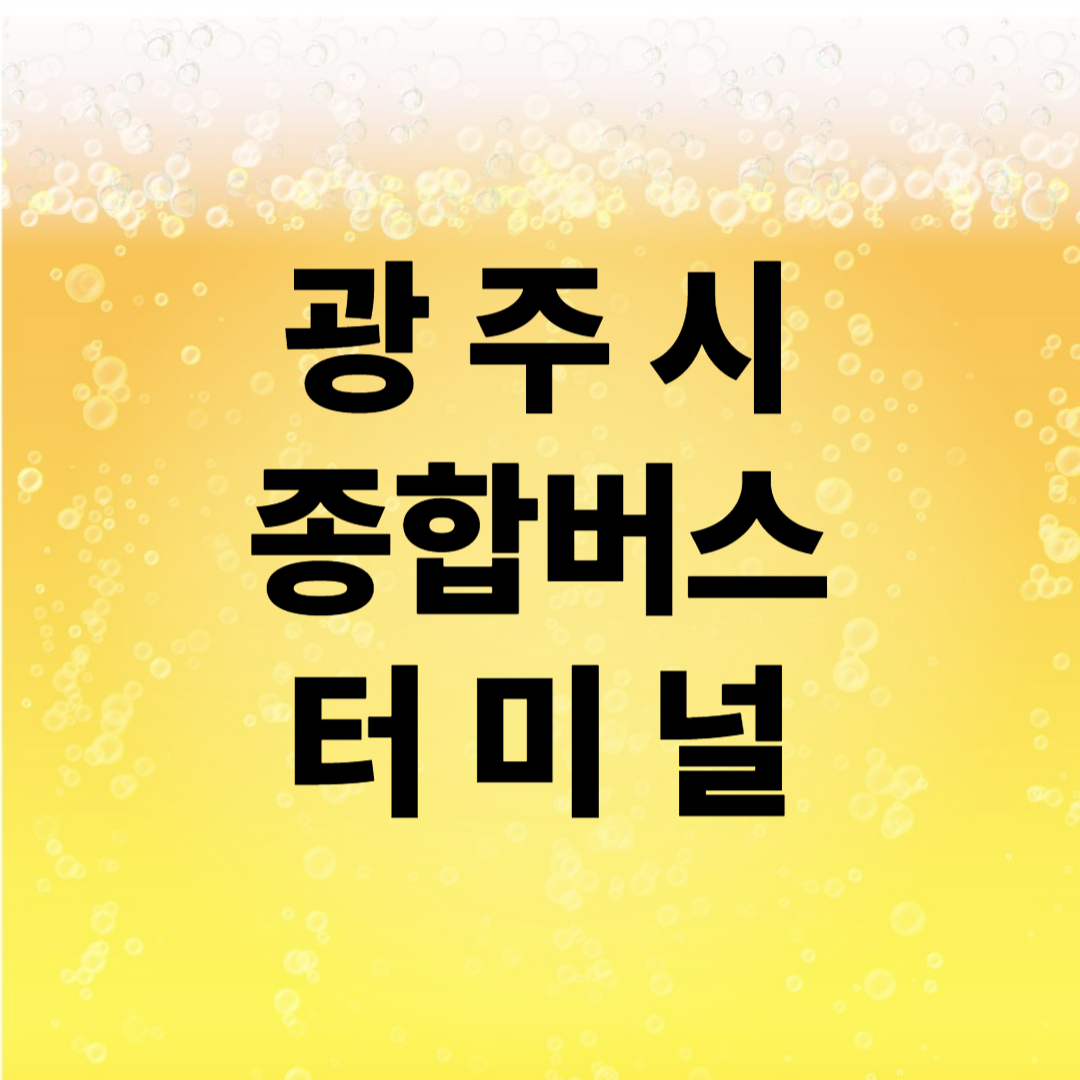광주시 종합 버스 터미널