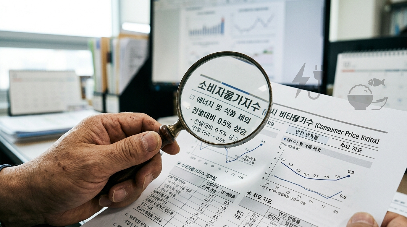 근원 CPI와 헤드라인 CPI의 차이점을 분석하는 이미지