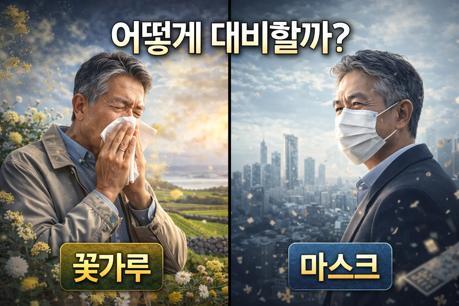 봄철 꽃가루 비염이 급성 후두염으로 악화되는 치명적 이유와 마스크 필수 가이드
