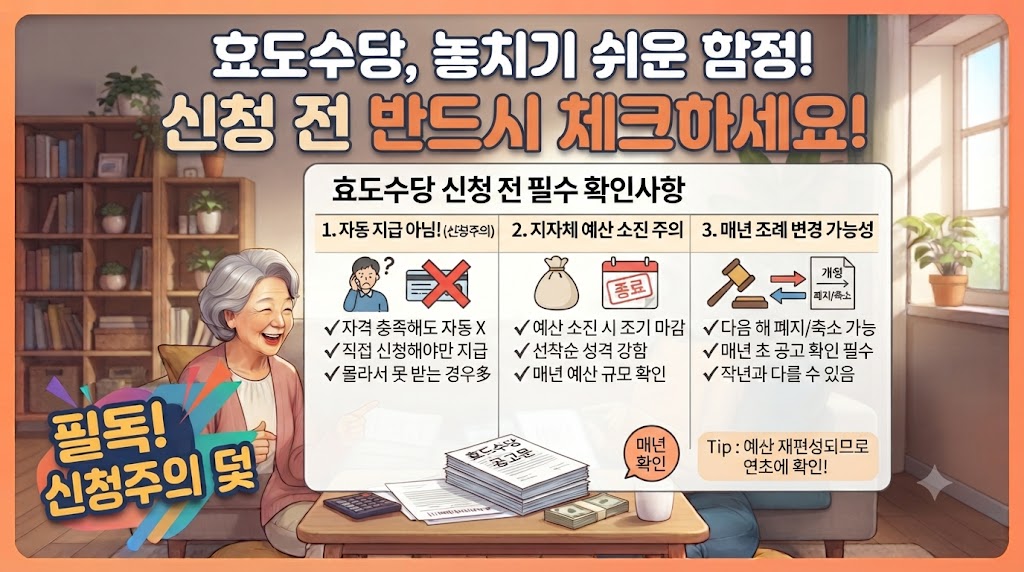 신청 전 반드시 알아둘 점