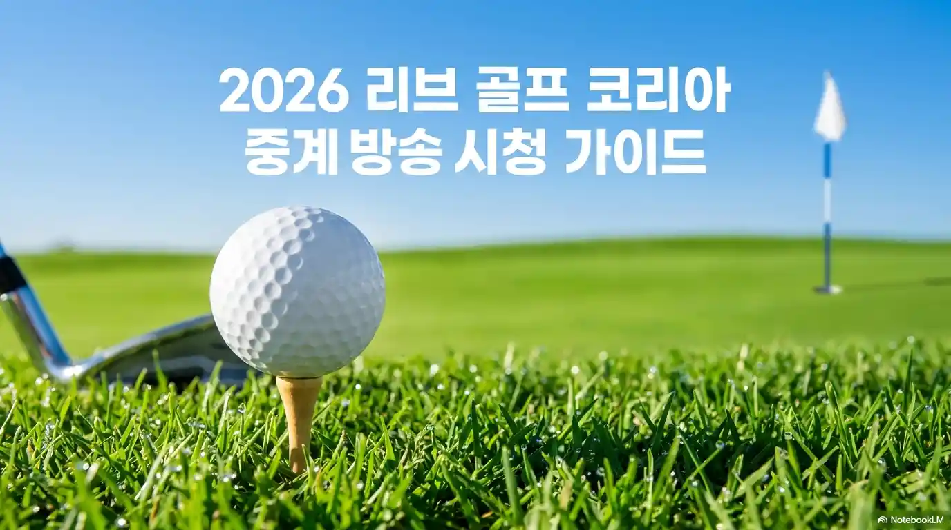 2026 리브 골프 코리아 중계 방송 채널을 알려주는 글의 썸네일