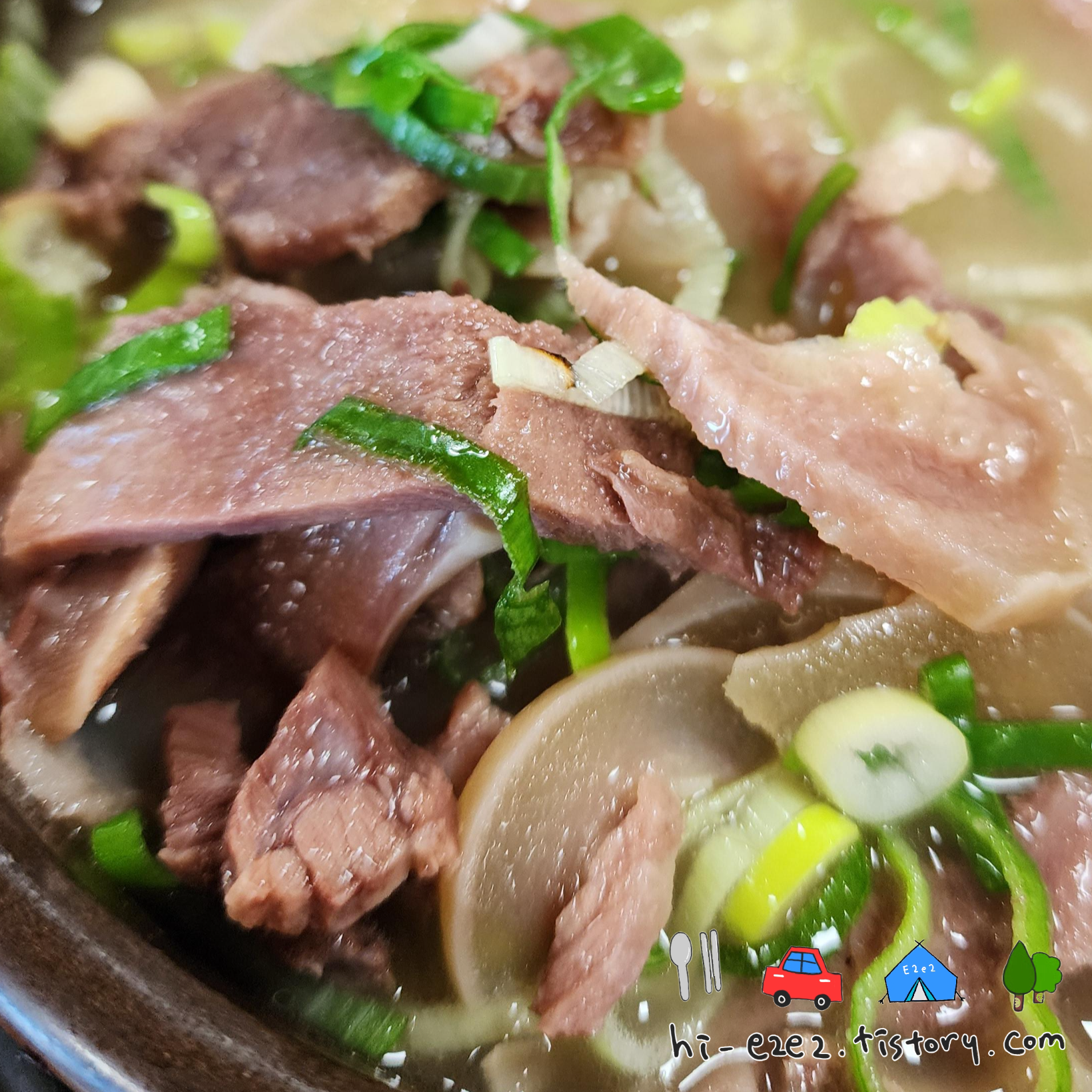 충남 예산 할머니 장터국밥 소머리국밥 클로즈업