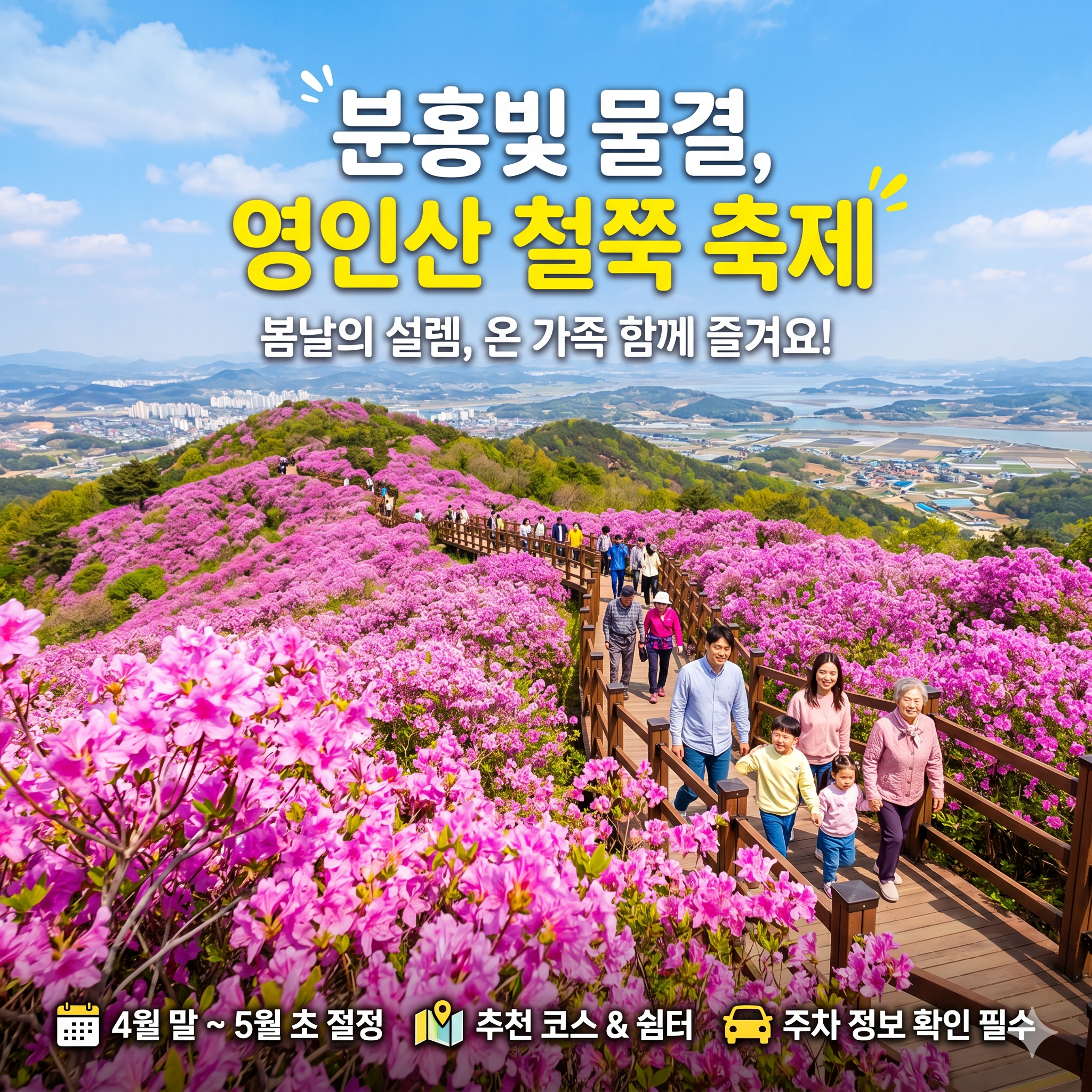봄의 분홍빛 물결, 아산 영인산 철쭉 축제 일정 및 주차 팁 완벽 가이드