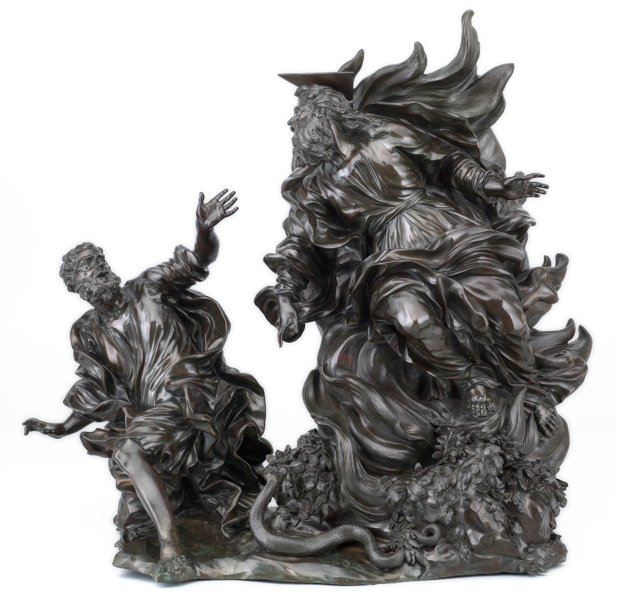 Moses and the burning Bush
주님의 천사가 떨기나무 한가운데로부터 솟아오르는 불꽃 속에서 그에게 나타났다.