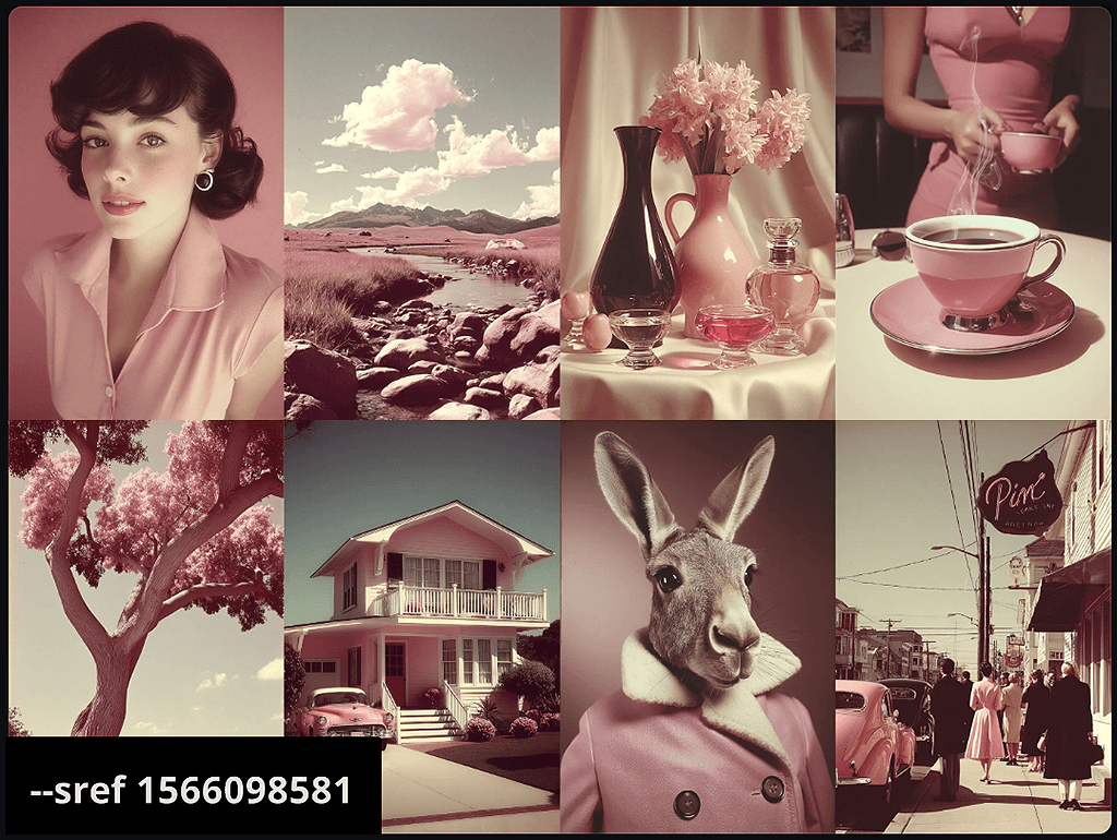 스타일 가이드|프롬프트에 적용된 스타일 레퍼런스 코드와 키워드 예시|Created with Midjourney