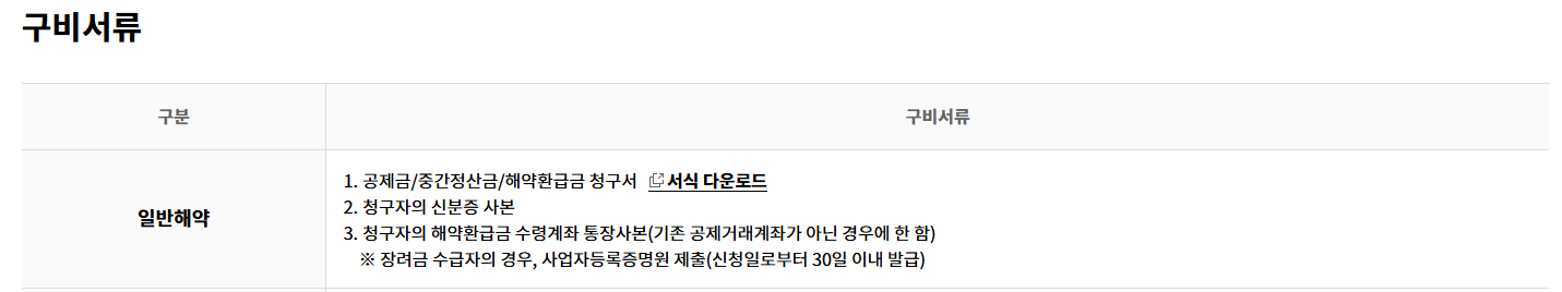 노란우산공제 해지