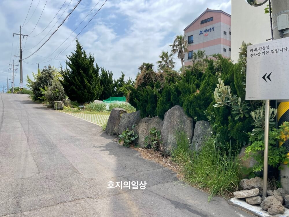 제주 카페,진정성 종점 - 주차장 가는길