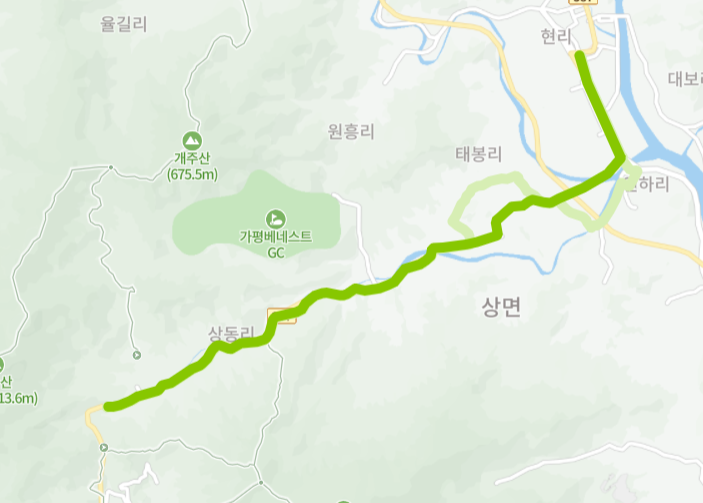 가평-74-3번-버스-노선-지도