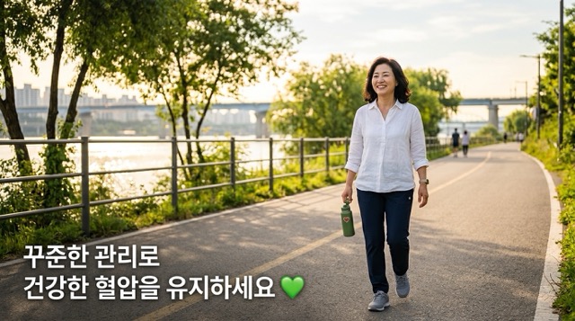 저혈압 생활 관리 후 건강한 일상 회복 희망적 마무리 이미지