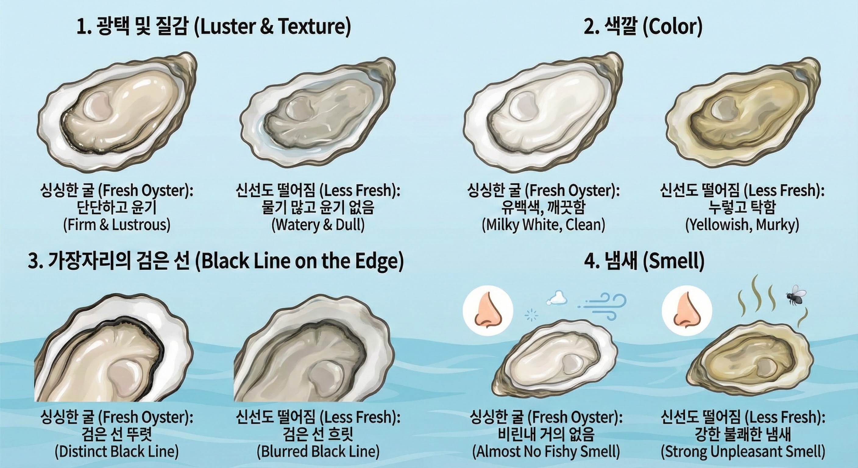 실패 없는 싱싱한 굴 고르기! 전문가가 쓰는 레몬즙 보관 노하우