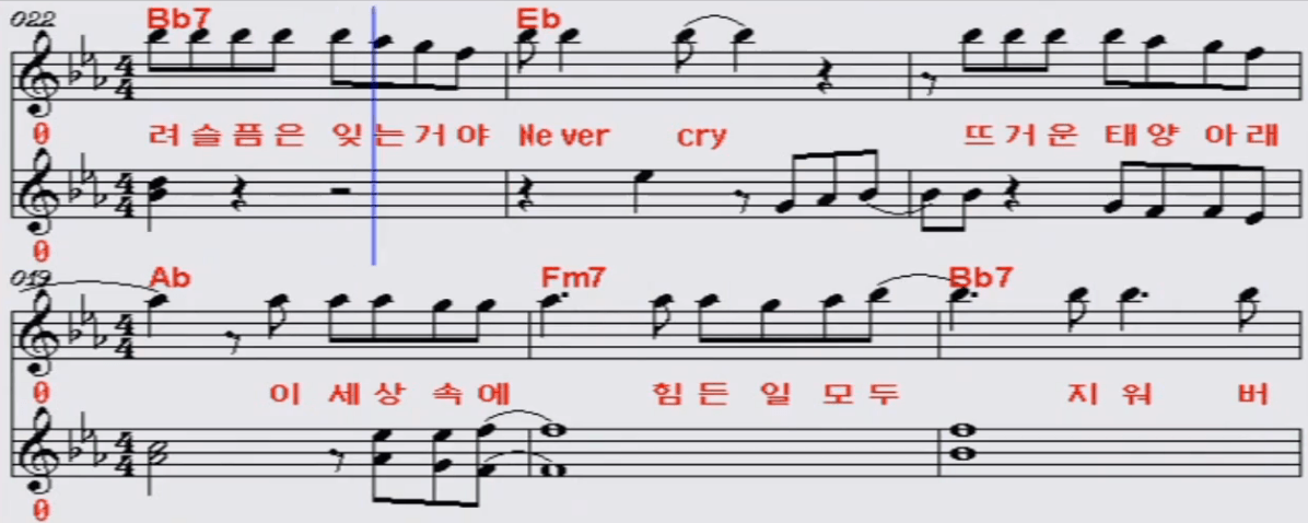 엄정화 - 페스티벌 악보