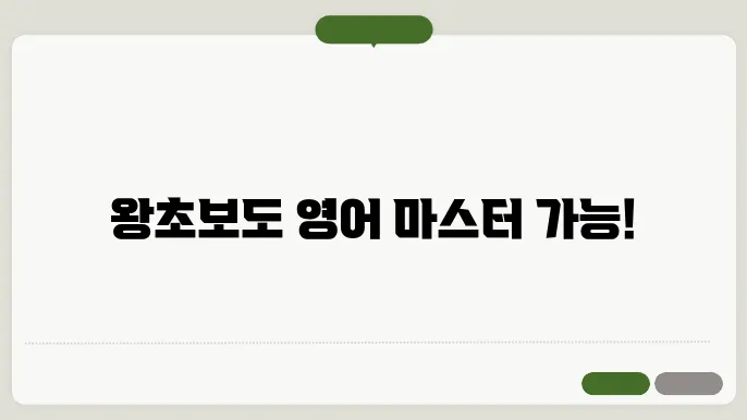 왕초보영어 정보 총정리