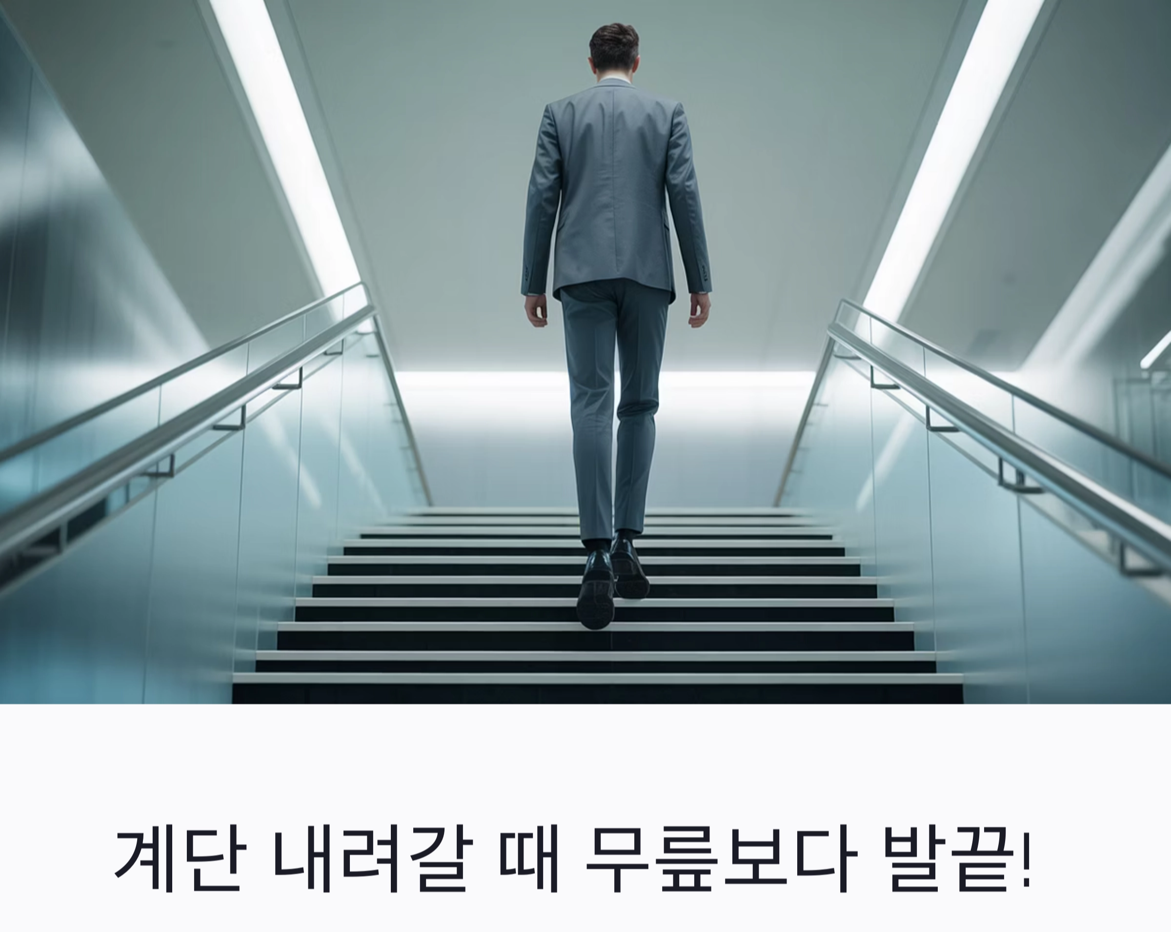 계단 내려갈 때 무릎보다 발끝! 사고 예방의 핵심 자세